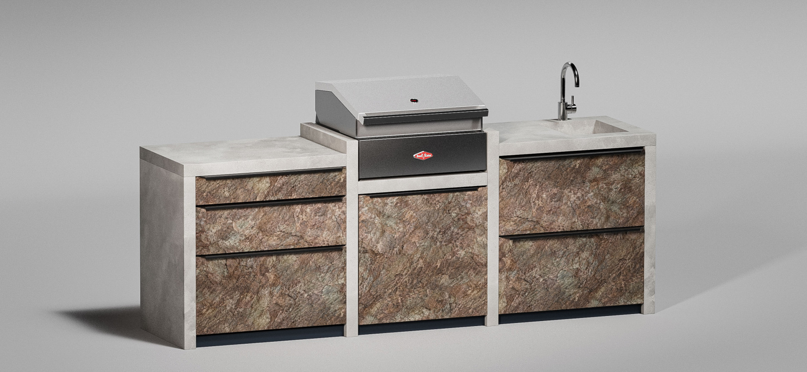 Křemen Multi Cooper + bílý beton